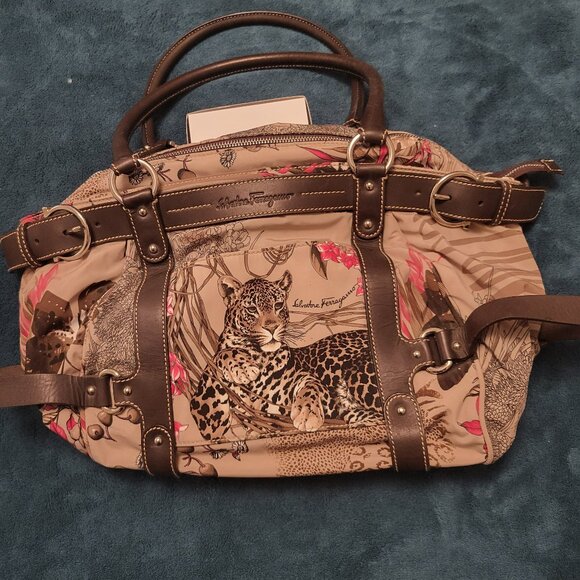 Salvatore Ferragamo Multicolor Jungle Print bag - Picture 1 of 8